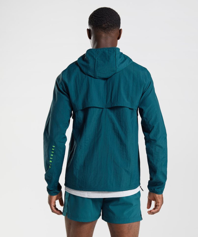 Men's Gymshark Sport Windbreaker Turquoise | NZ 5AVGEP